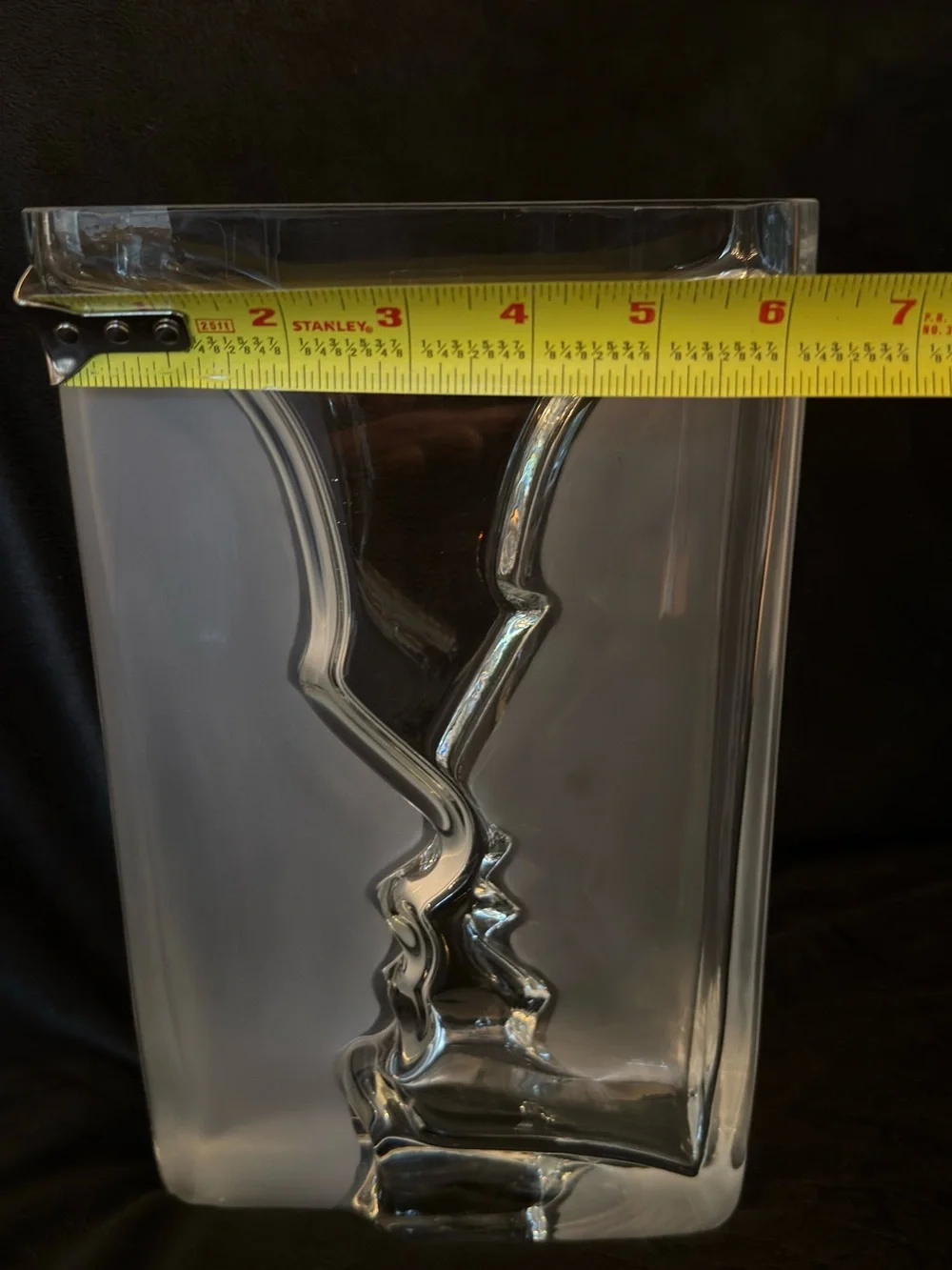 Vintage Krosno Poland “Face to Face” Art Glass Vase - Hand Blown